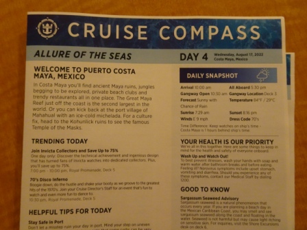 Cruise Compass Day 4